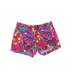 Lilly Pulitzer Shorts Womens 4 Pink Multi Callahan Sea and Be Seen Resort Preppy